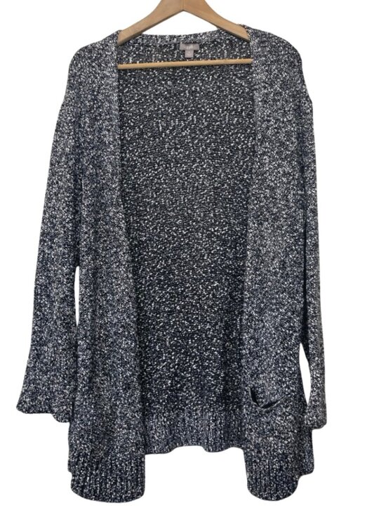 J. Jill Sweaters - J JILL | Wearever Collection Black and White Open Front Cardigan | Size M